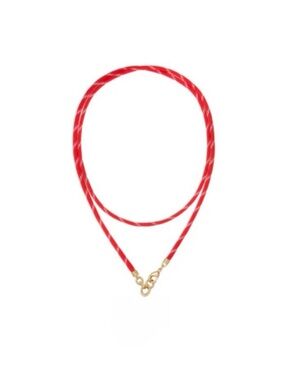 ROXANNE ASSOULIN The Long Happy Cord Charm Necklace Red Without Charm firm pric